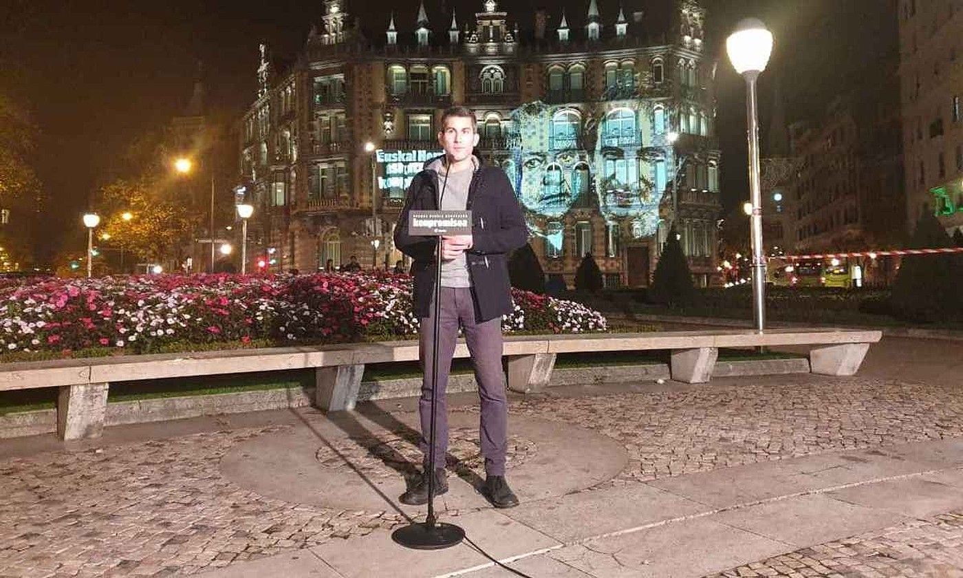 Arkaitz Rodriguez, atzo, Bilbon. SORTU.