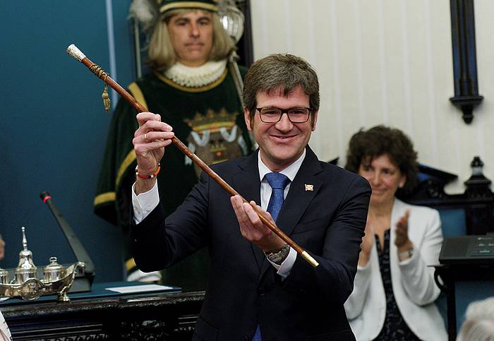 Gorka Urtaran Gasteizko alkatea, gaur, alkate aukeratu berri. ADRIAN RUIZ DE HIERRO, EFE