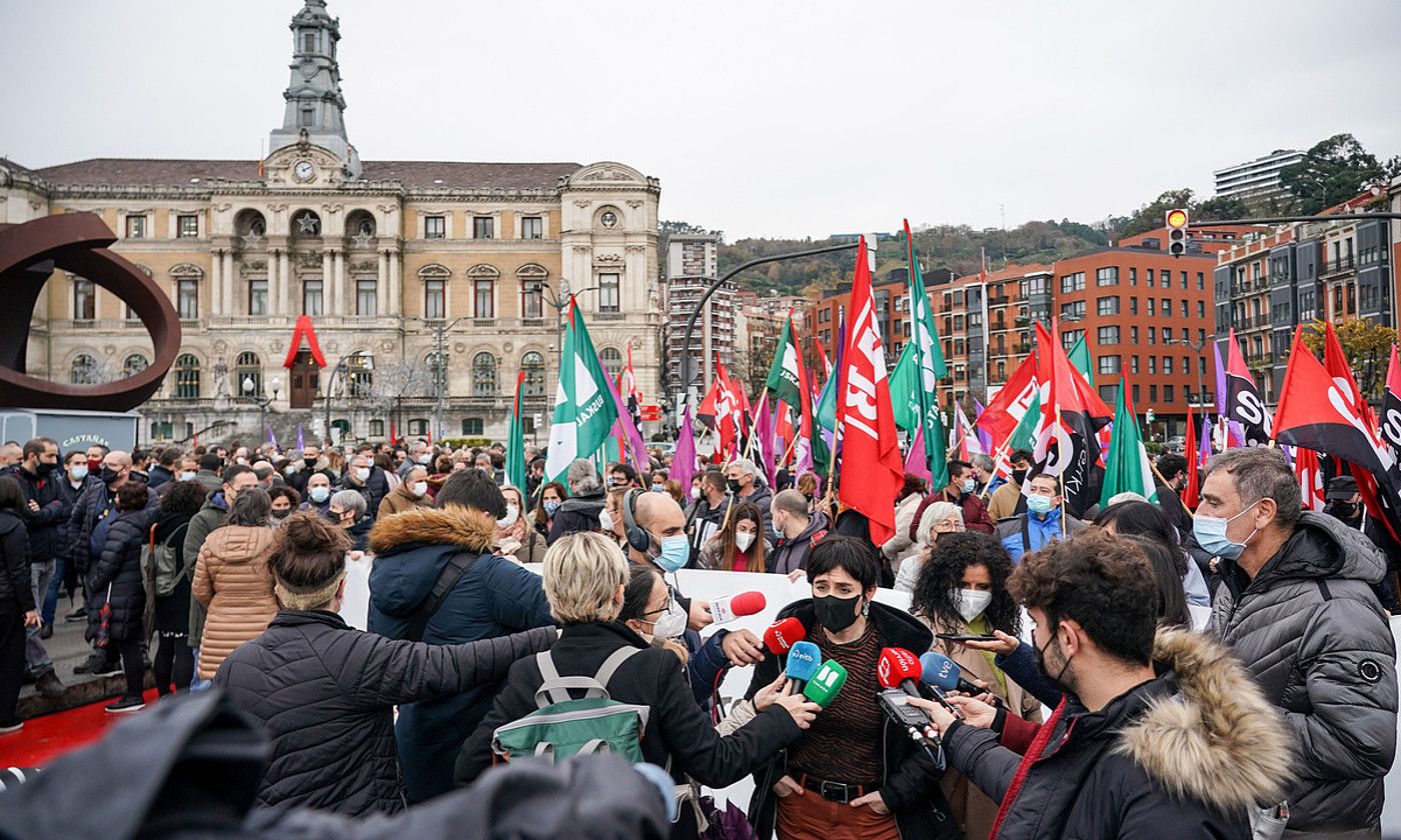 Bilboko manifestazio handia, atzo. ENDIKA PORTILLO / FOKU.