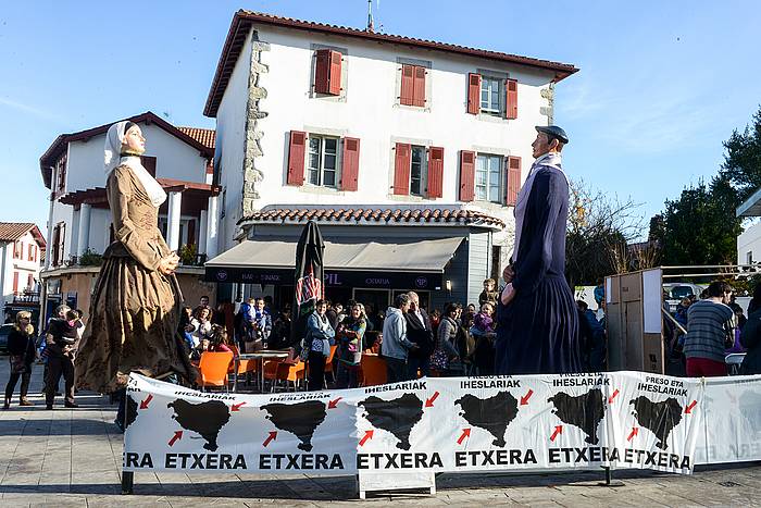 Lorentxa Beyriren aldeko ekitaldi bat, Kanbon (Lapurdi). Artxiboko irudia. ISABELLE MIQUELESTORENA