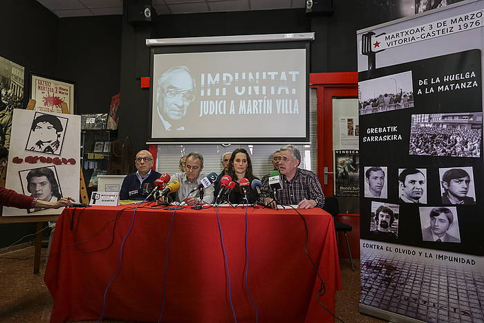 Martxoak 3 elkartearen agerraldi bat, joan den otsailaren 27an. ENDIKA PORTILLO, FOKU