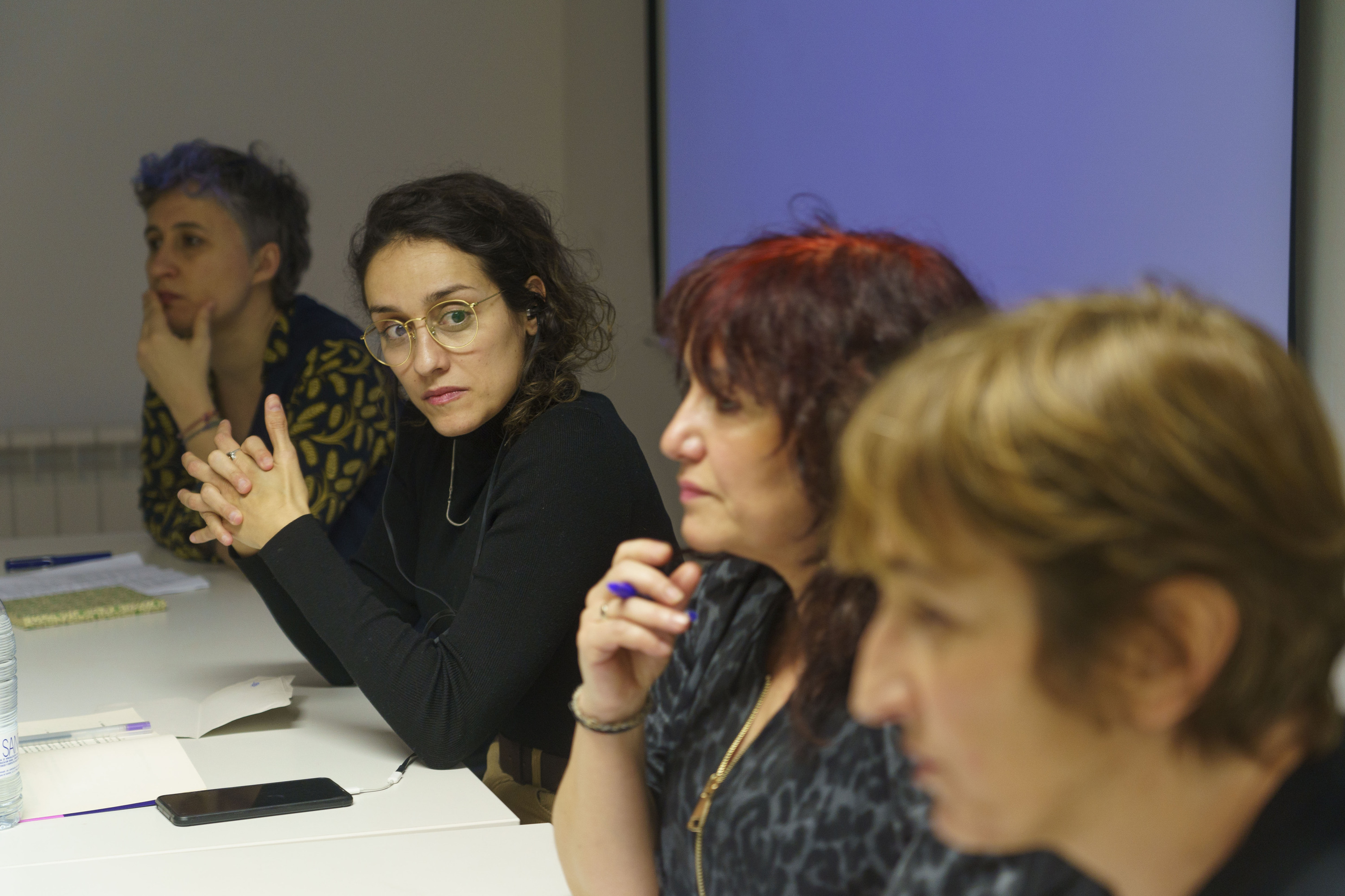 'Matria o barbarie' liburuaren aurkezpena atzo, Donostian. JON URBE / FOKU