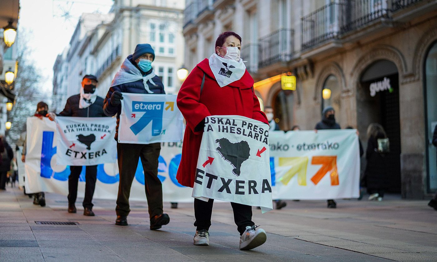 Euskal presoen eskubideen alde joan den urtarrilean Gasteizen eginiko manifestazioa. ENDIKA PORTILLO / FOKU.