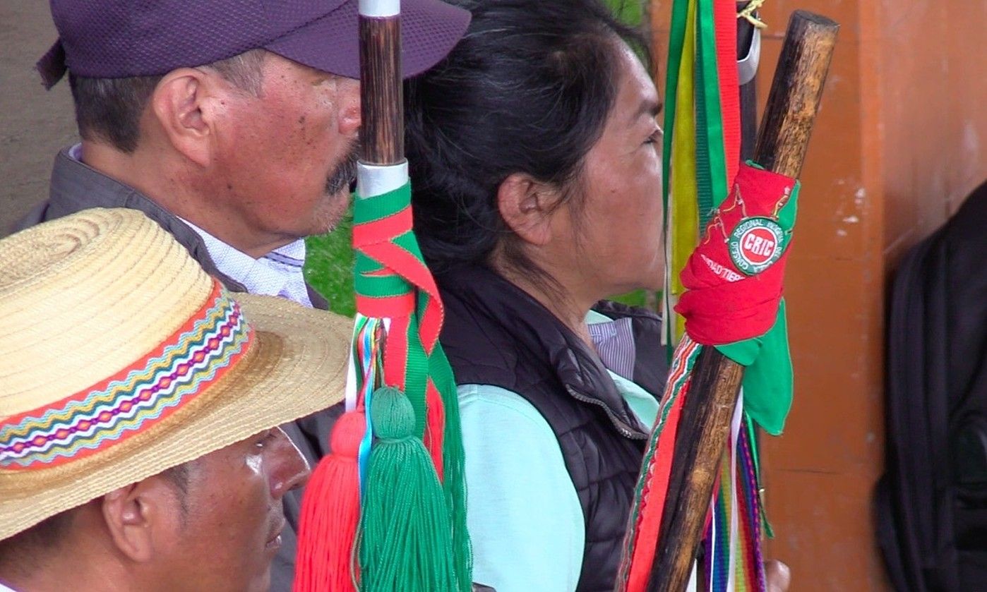 CRICeko kide batzuk, Kolonbiako Cauca departamentuan. AITOR TXABARRI.