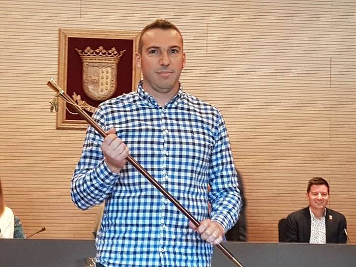 Raul Maiza alkatea, kargua hartu berritan. EH BILDU
