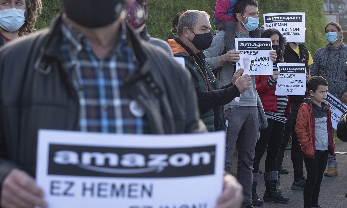 Oiartzungo Amazonen aurkako protesta bat. JON URBE / FOKU.