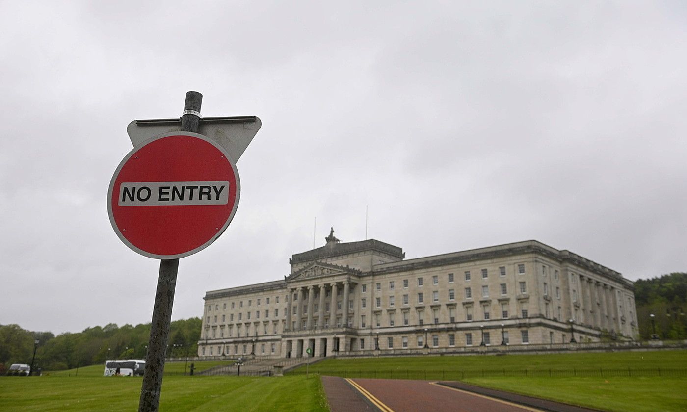 Ipar Irlandako Asanblea, Belfasten, iragan asteko irudi batean. MARK MARLOW / EFE. Ipar Irlandako Asanblea, Belfasten, iragan asteko irudi batean. MARK MARLOW / EFE.