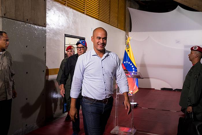 Hector Rodriguez Miranda estatu venezuelarreko gobernadorea, artxiboko irudi batean. MIGUEL GUTIERREZ, EFE