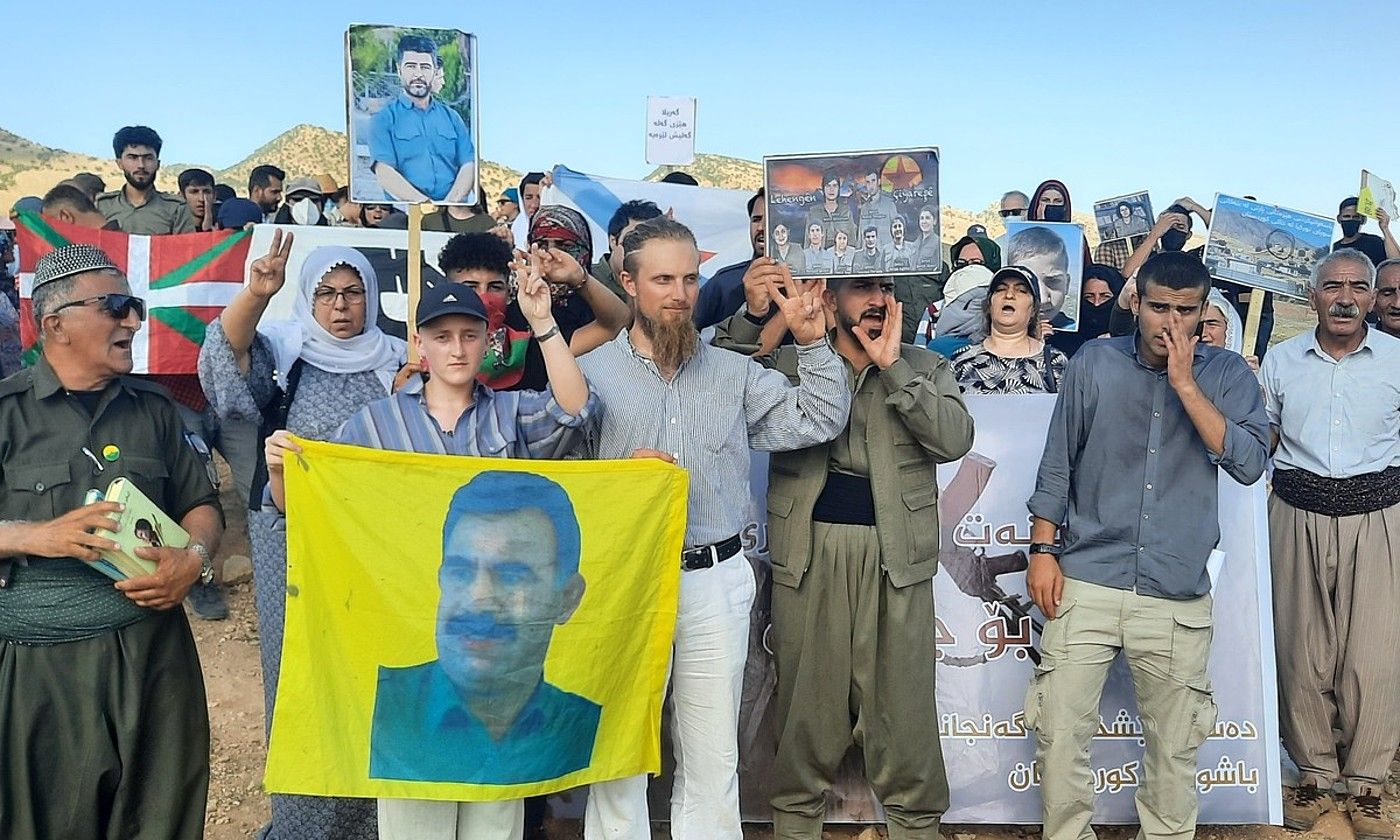 Baxurko gazteriaren protesta une bat. BERRIA.