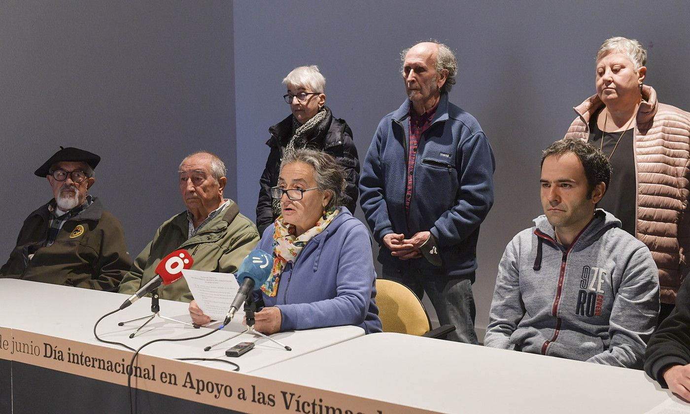 Manifestaziora deitzeko egindako agerraldia, apirilean. IDOIA ZABALETA / FOKU.