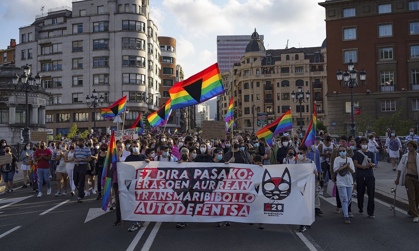 Eraso homofoboen aurkako manifestazio bat, Bilbon. ARITZ LOIOLA / FOKU.