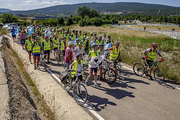 Sareren iazko Orain Presoak Tourra bizikleta martxa Zaballako espetxera iristen. JAIZKI FONTANEDA, FOKU