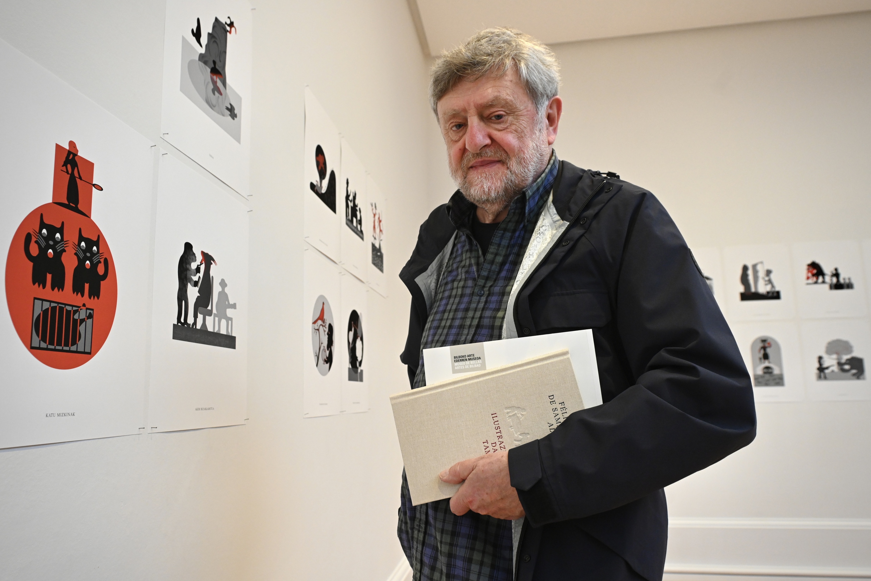 Daniel Tamayo artista, Bilboo Arte Ederren Museoko erakusketan. MIKEL MARTINEZ DE TRESPUENTES / FOKU