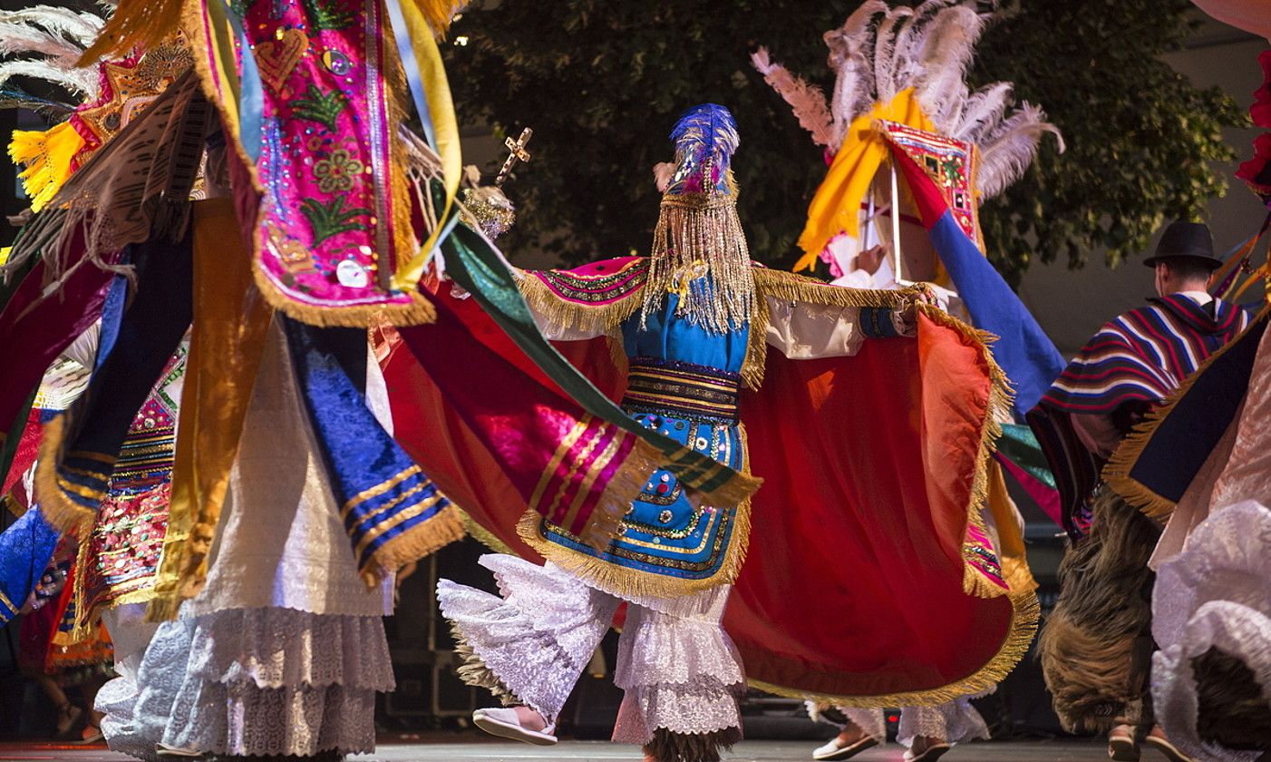 Portugaleten egiten da Nazioarteko Folklore Jaialdia; irudian, 2017ko ikuskizun bat. MONIKA DEL VALLE / FOKU.