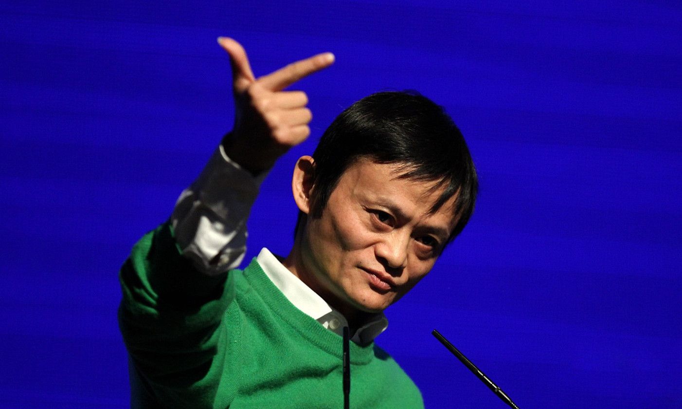Jack Ma, 2014an unibertsitate batean emandako hitzaldi batean. LAURENT GILLIERON / EFE.