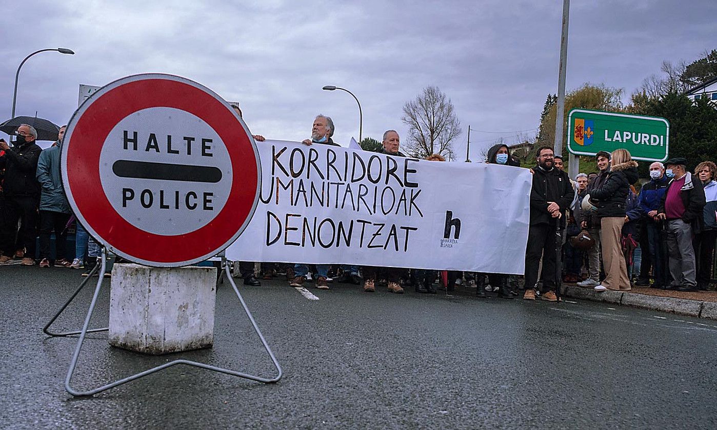 Irungo mugan egindako protesta bat. JON URBE / FOKU.