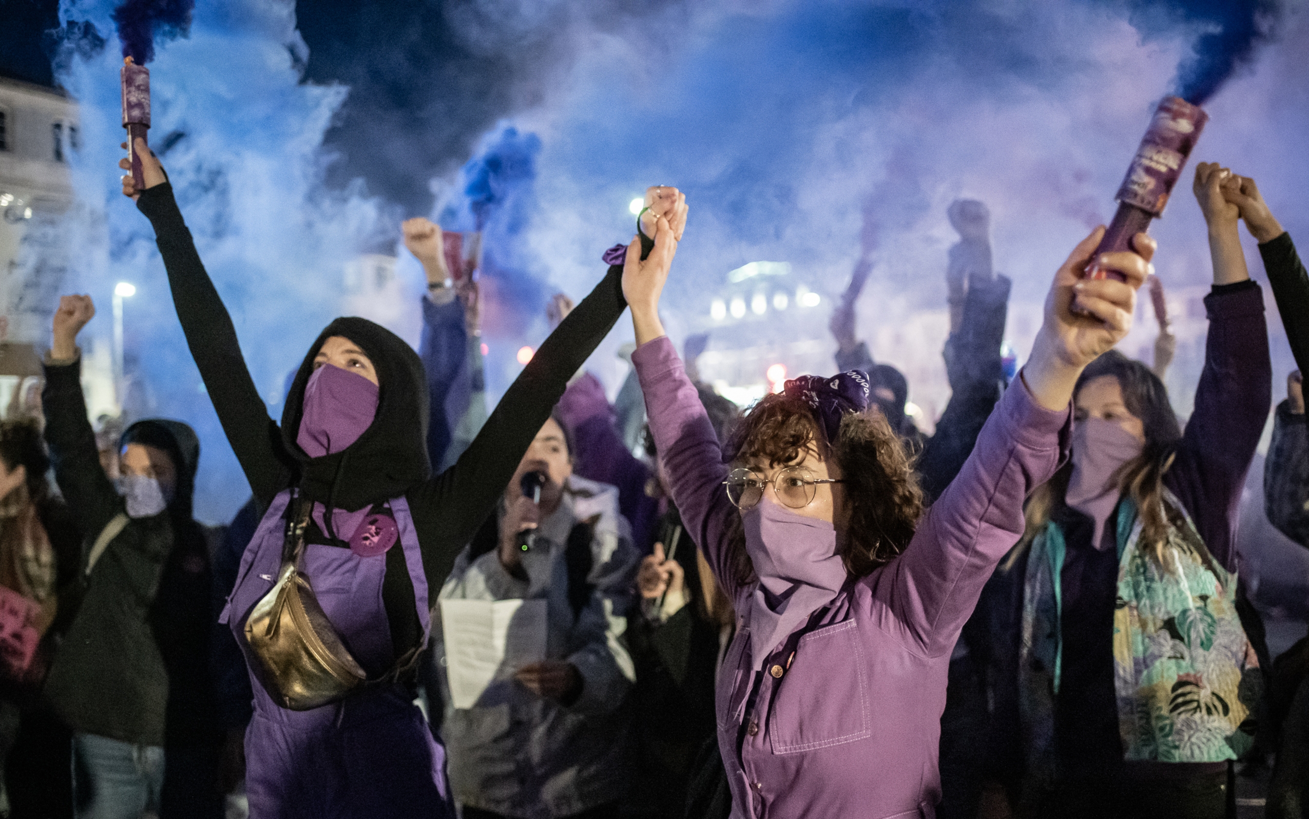 Iragan urteko Baionako manifestazio feminista, martxoaren 8an. PATXI BELZAITZ