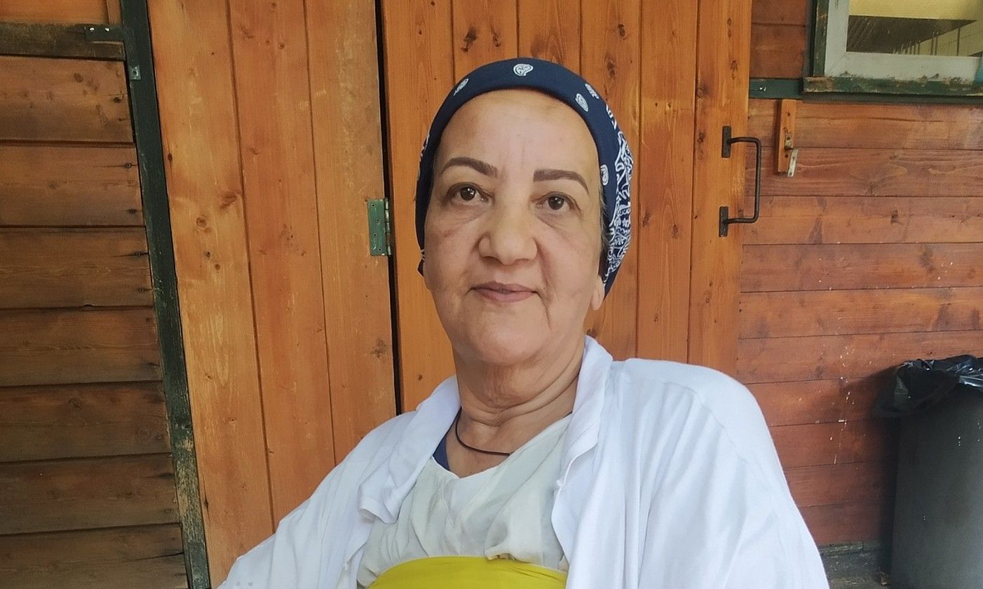 Hajer Ayatxi, uztailean, Mugak Zabalduz karabanan. BERRIA.