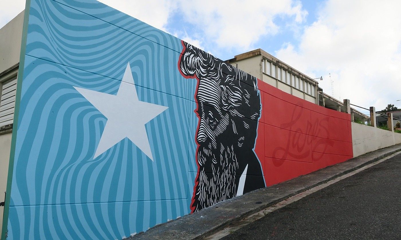 Ramon Emeterio Betances abokatu independentistaren aldeko mural bat, Laresen. JORGE MUÑIZ / EFE.