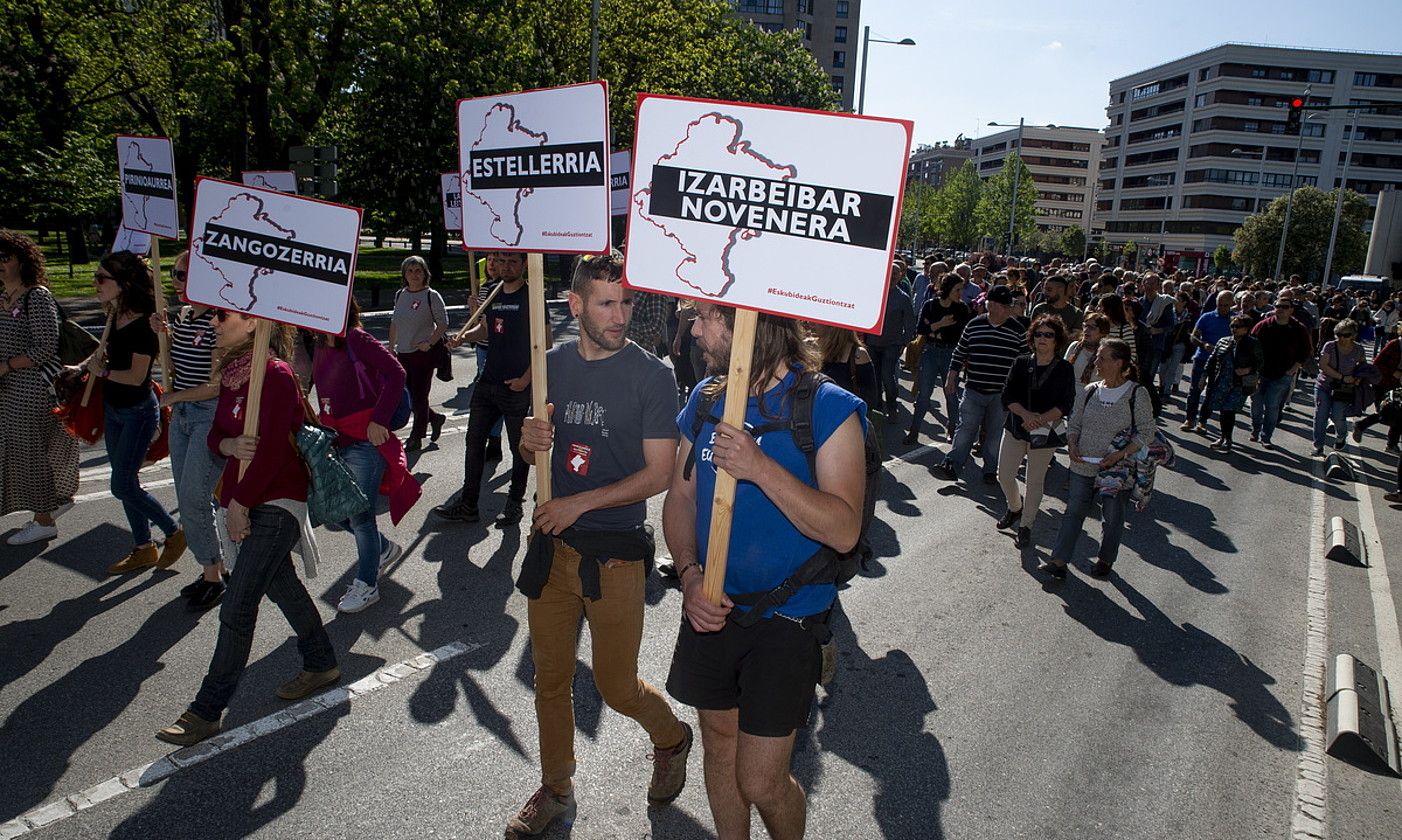 Merezimenduen dekretuaren aurkako manifestazioa, maiatzean. IÑIGO URIZ / FOKU.