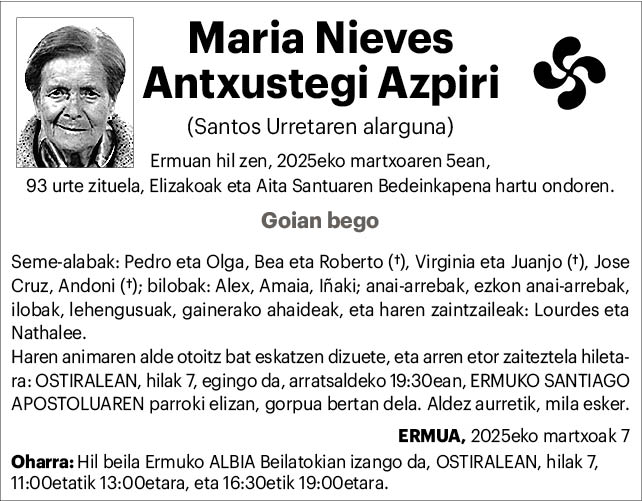 Maria Nieves Antxustegi Azpiri 2x2