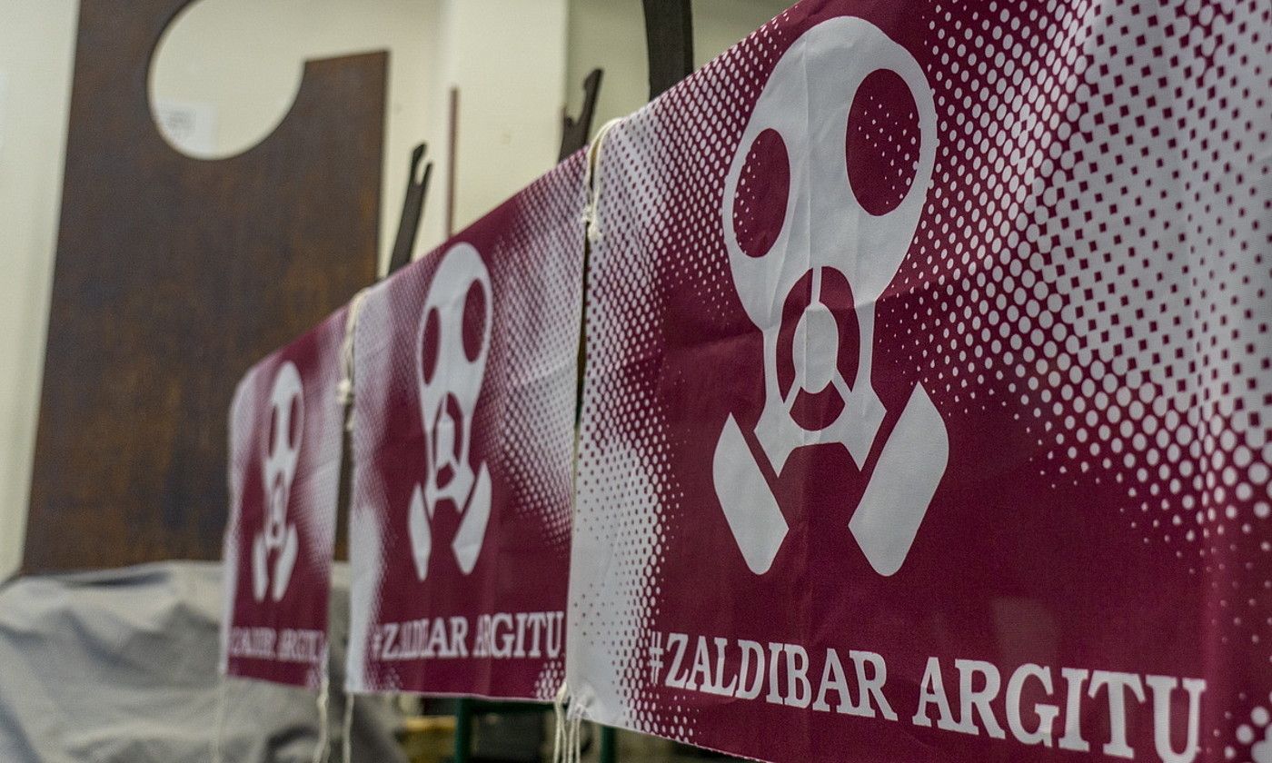 Zaldibar Argitu elkartearen prentsaurreko bat, artxiboko argazki batean. MARISOL RAMIREZ / FOKU. Zaldibar Argitu elkartearen prentsaurreko bat, artxiboko argazki batean. MARISOL RAMIREZ / FOKU.