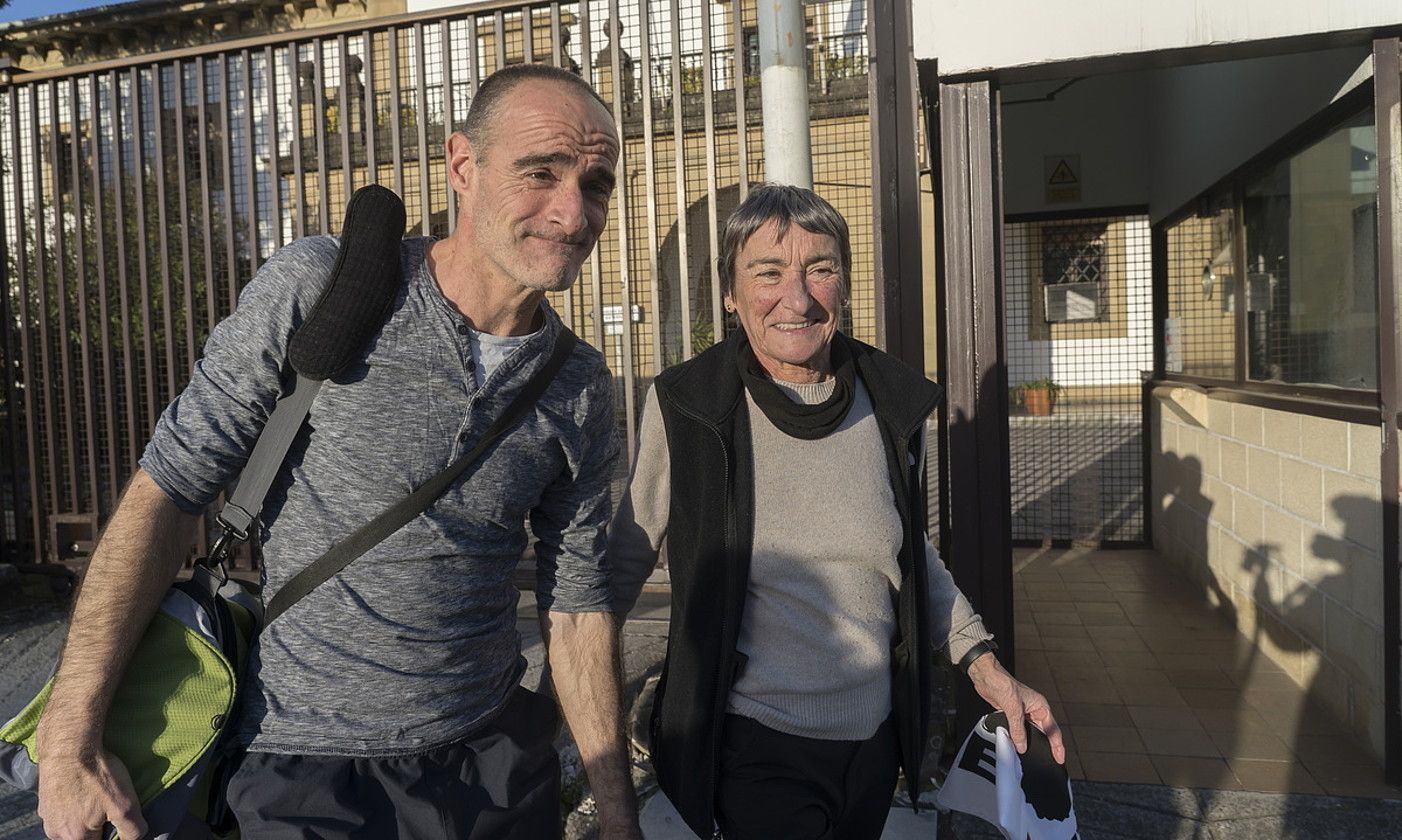 Xabier Atristain, otsailaren 17an, Martuteneko espetxetik irteten. ANDONI CANELLADA / FOKU. Xabier Atristain, otsailaren 17an, Martuteneko espetxetik irteten. ANDONI CANELLADA / FOKU.