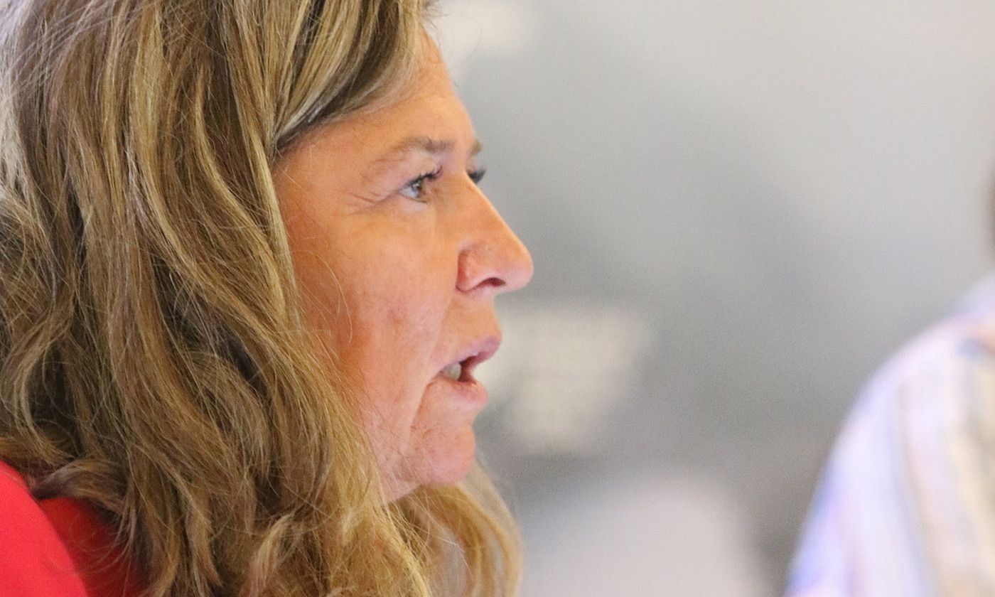 Sagardui, lehen arretari buruzko hitzaldi batean. OSKAR MATXIN EDESA / FOKU.