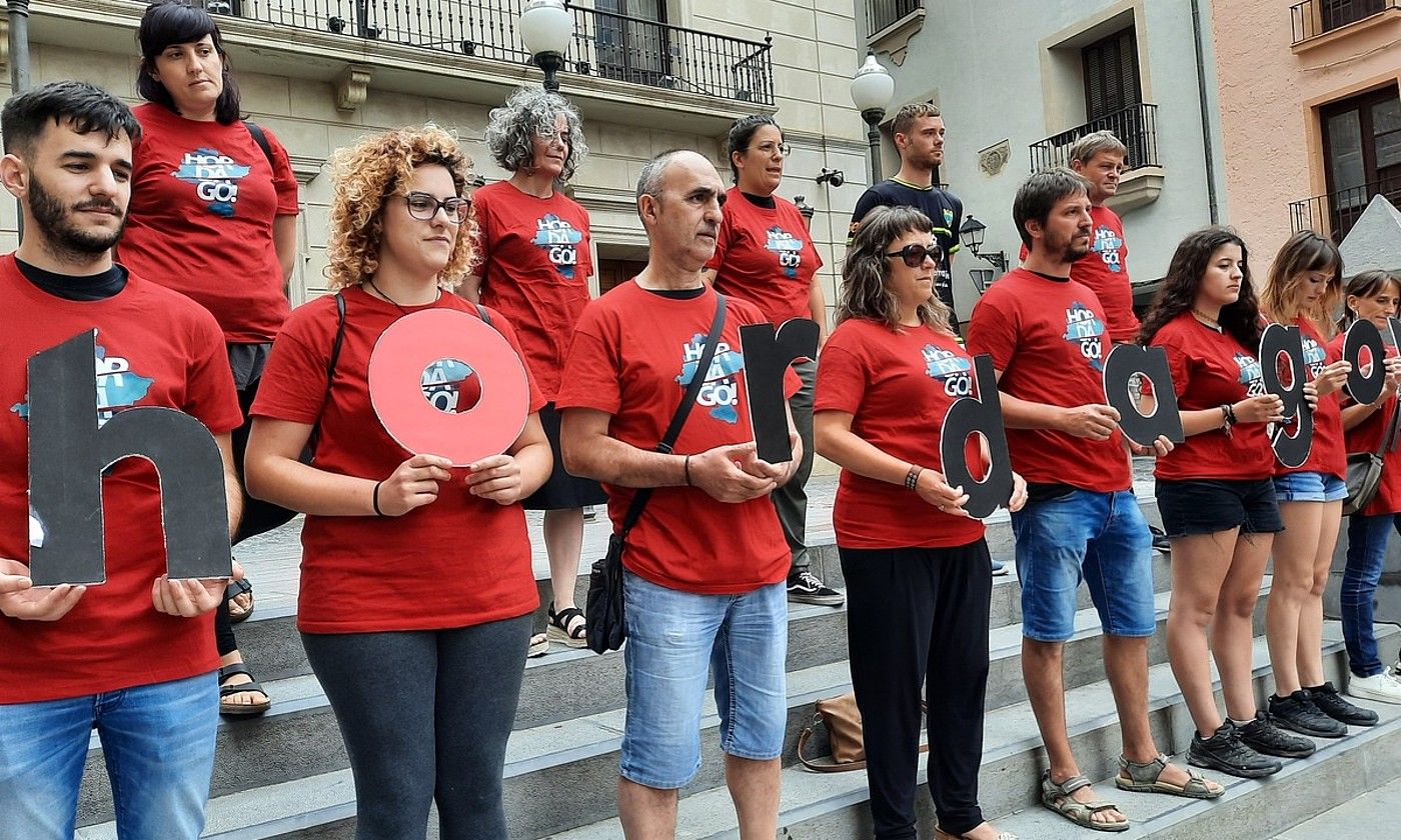 Tutera. Antolatzaileek ekainean aurkeztu zuten biharko protesta. HORDAGO.