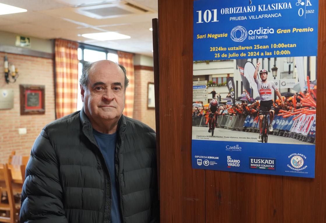 Ketxus Sanz, Txapel Gorri elkarteko kidea. Haiek antolatzen dute Ordiziako Klasikoa. GOTZON ARANBURU / FOKU