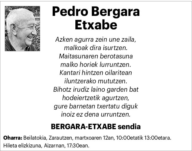 Pedro Bergara Etxabe 2x2 
