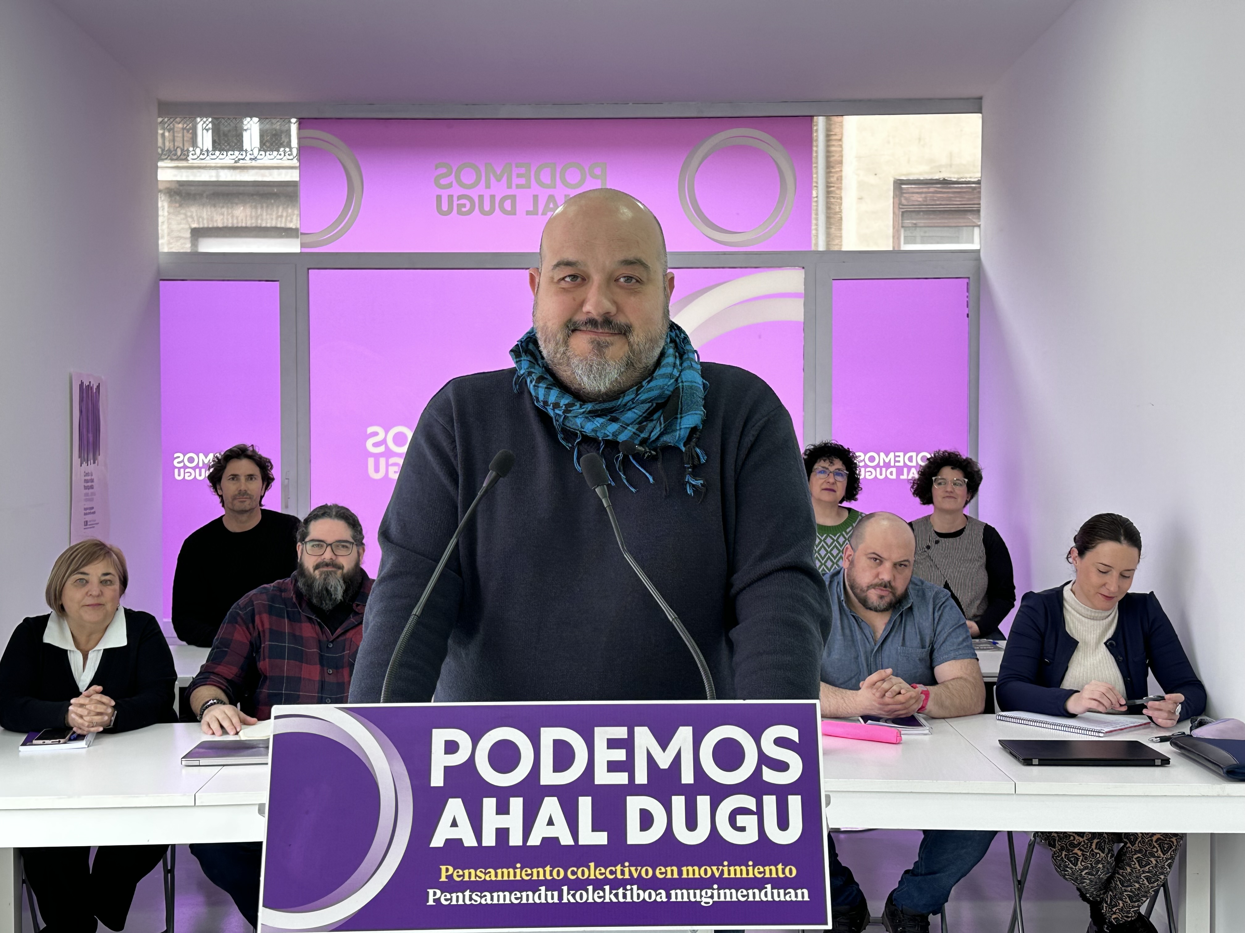 Richar Vaquero, gaur goizeko bilkuran. AHAL DUGU