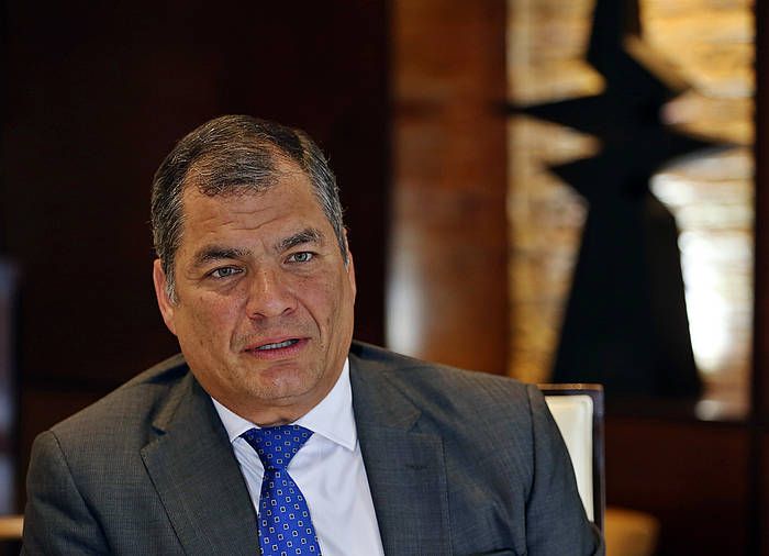 Rafael Correa Ekuadorreko presidente ohia, artxiboko irudi batean. ALEJANDRO ERNESTO, EFE