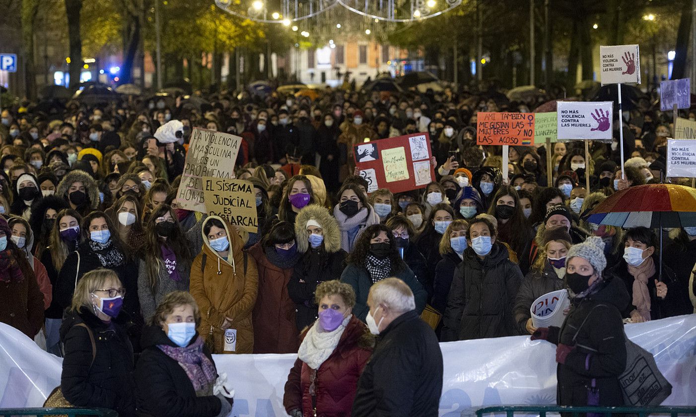 Iazko Azaroaren 25eko manifestazio bat, Iruñean. IÑIGO URIZ / FOKU.