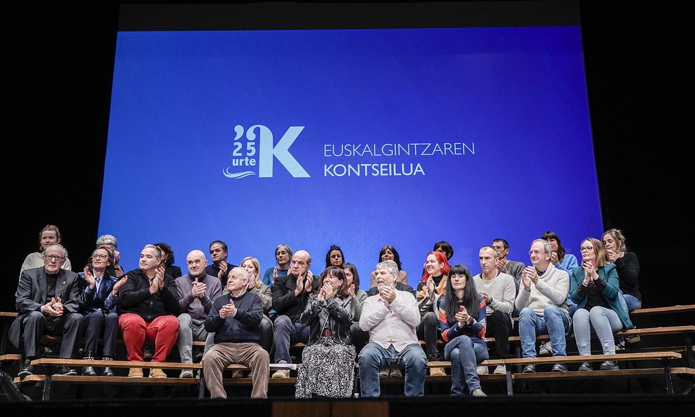 Kontseiluko kide diren eragileetako ordezkariak, atzo, Durangoko San Agustin kulturgunean. MARISOL RAMIREZ / FOKU. Kontseiluko kide diren eragileetako ordezkariak, atzo, Durangoko San Agustin kulturgunean. MARISOL RAMIREZ / FOKU.