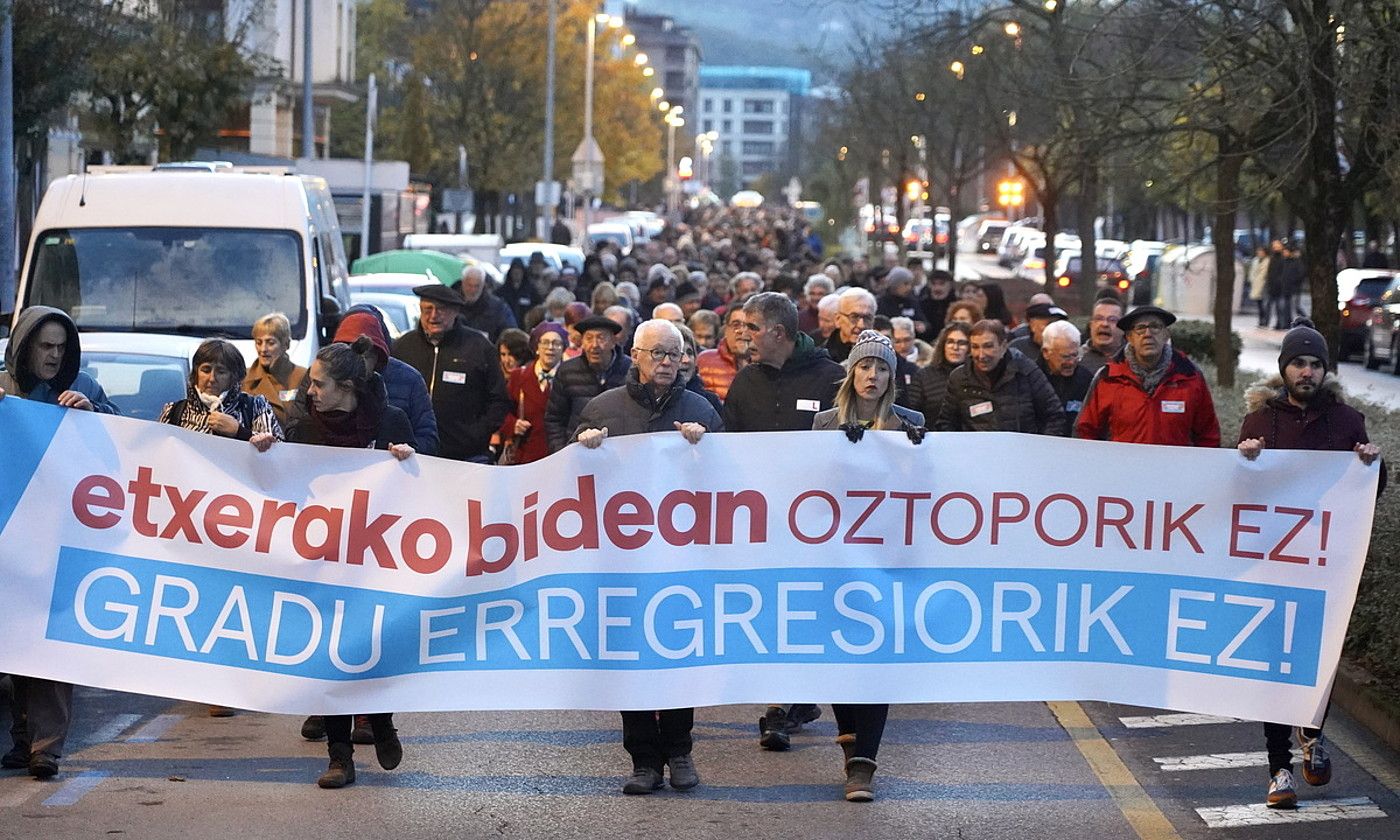 Durangon atzo egindako manifestazioa. MONIKA DEL VALLE / FOKU.