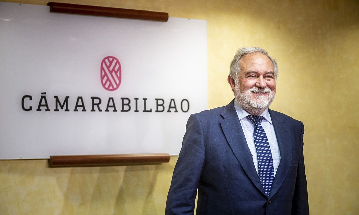 Jose Ignacio Zudaire Bilboko Merkataritza Ganberako presidentea. BERRIA.