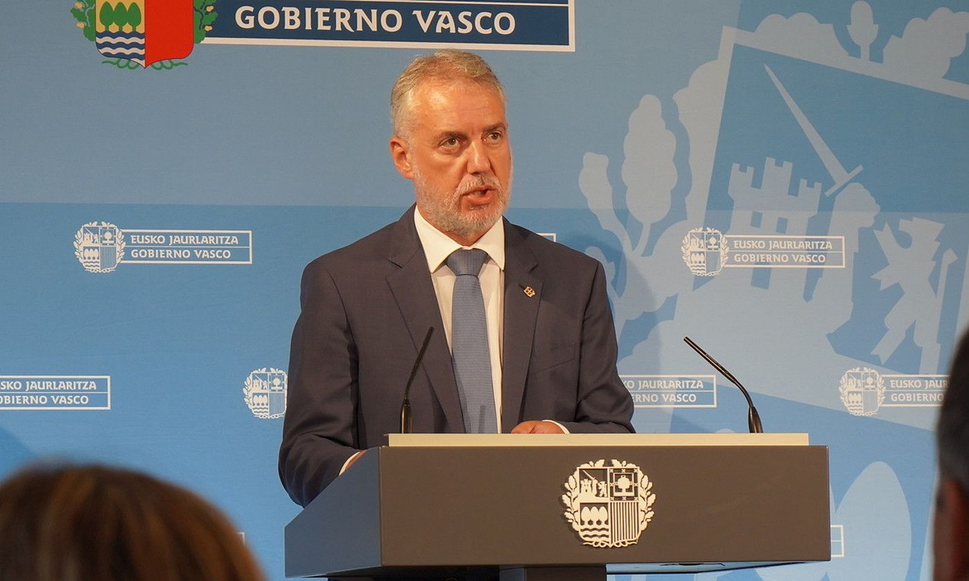 Iñigo Urkullu, artxiboko irudi batean. GOTZON ARANBURU / FOKU. Iñigo Urkullu, artxiboko irudi batean. GOTZON ARANBURU / FOKU.