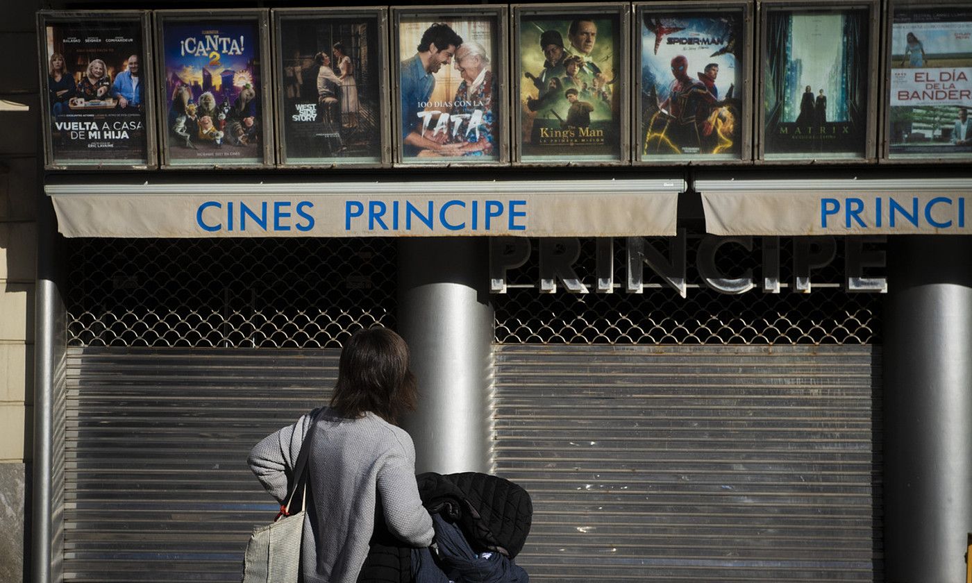 Donostiako Principe zinema aretoen ataria, iazko urtarrilean ateratako argazki batean. GORKA RUBIO / FOKU.