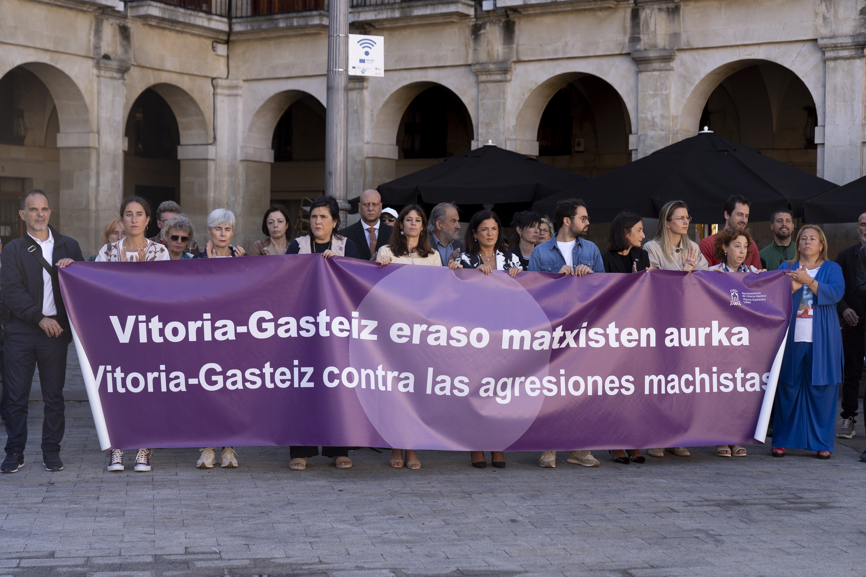 Indarkeria matxistaren aurkako elkarretaratze bat, Gasteizen, iaz. IÑIGO URIZ / FOKU