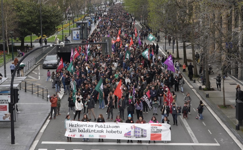 Manifestazioa, Donostian, gaur. JON URBE / FOKU