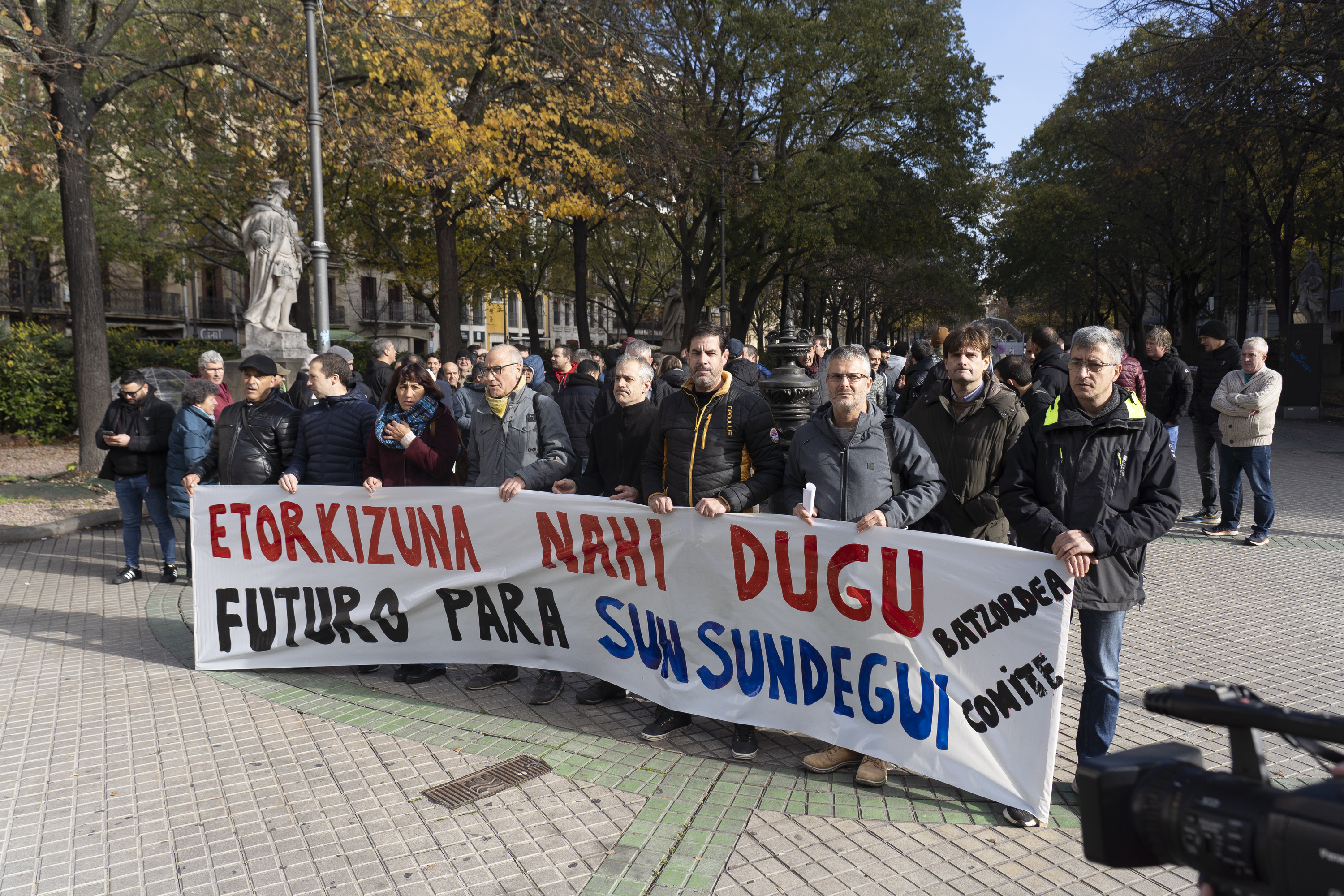 Sunsundeguiko langileen elkarretaratzea iragan azaroan. IÑIGO URIZ / FOKU