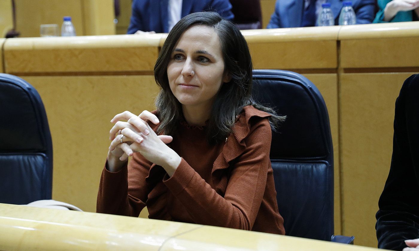 Ione Belarra, herenegun, Espainiako Senatuan. ZIPI / EFE. Ione Belarra, herenegun, Espainiako Senatuan. ZIPI / EFE.