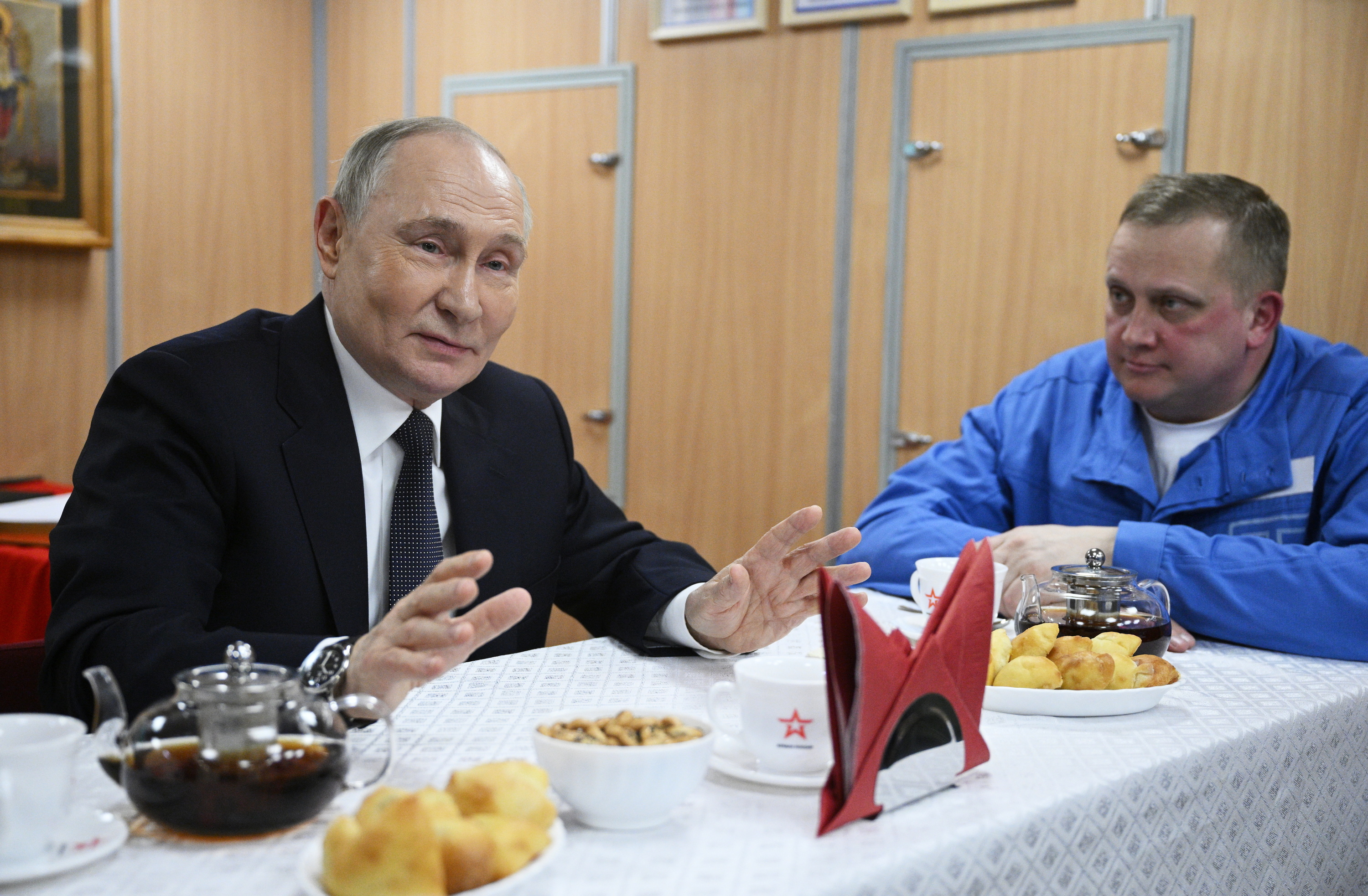 Errusiako presidente Vladimir Putin bart, Murmanskeko instalazio militarretan (Errusia), . GAVRIIL GRIGOROV / EFE