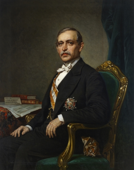 Julian Zulueta esklabistaren erretratu bat, Federico Madrazok pintatua 1875ean. ARABAKO ARTE EDERREN MUSEOA Julian Zulueta esklabistaren erretratu bat, Federico Madrazok pintatua 1875ean. ARABAKO ARTE EDERREN MUSEOA