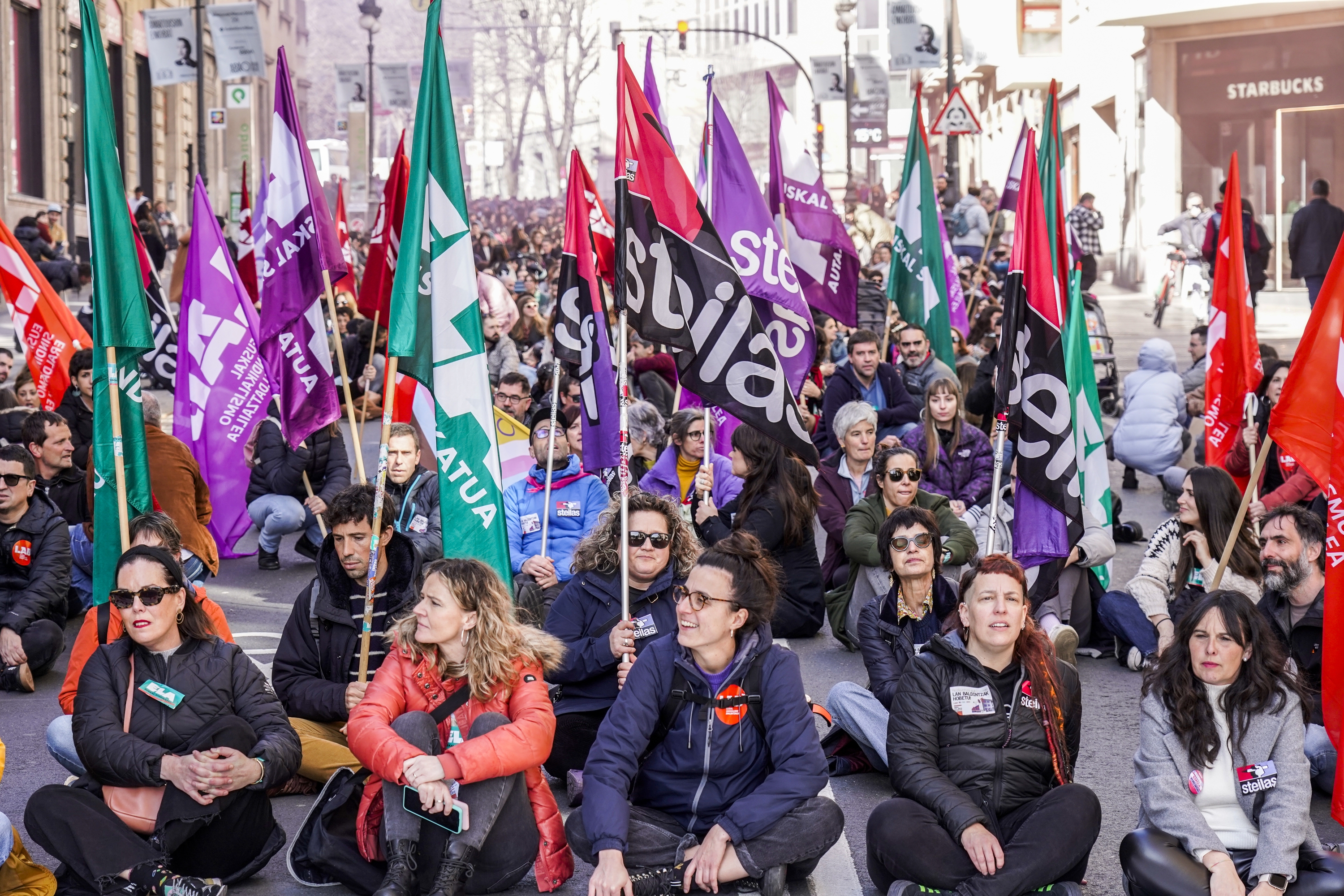 Sare publikoko irakasleen protesta bat, otsailean. MARISOL RAMIREZ / FOKU