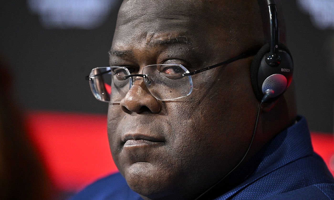 Tshisekedi Kongoko Errepublika Demokratikoko presidentea, urtarrilean. EFE.