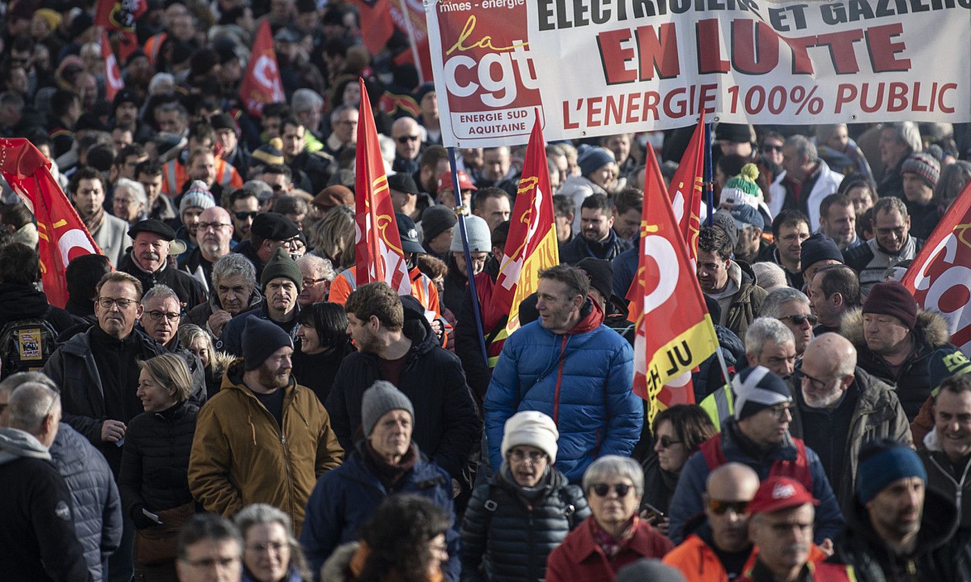 Protesta bat, Baionan. PATXI BELTZAIZ.