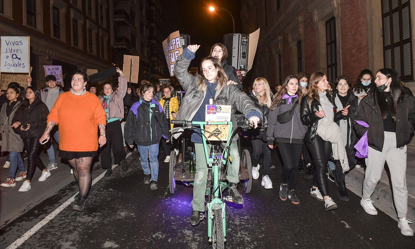 Mugimendu feministak deituta Martxoaren 8an egindako mobilizazioa, iaz. IDOIA ZABALETA / FOKU.