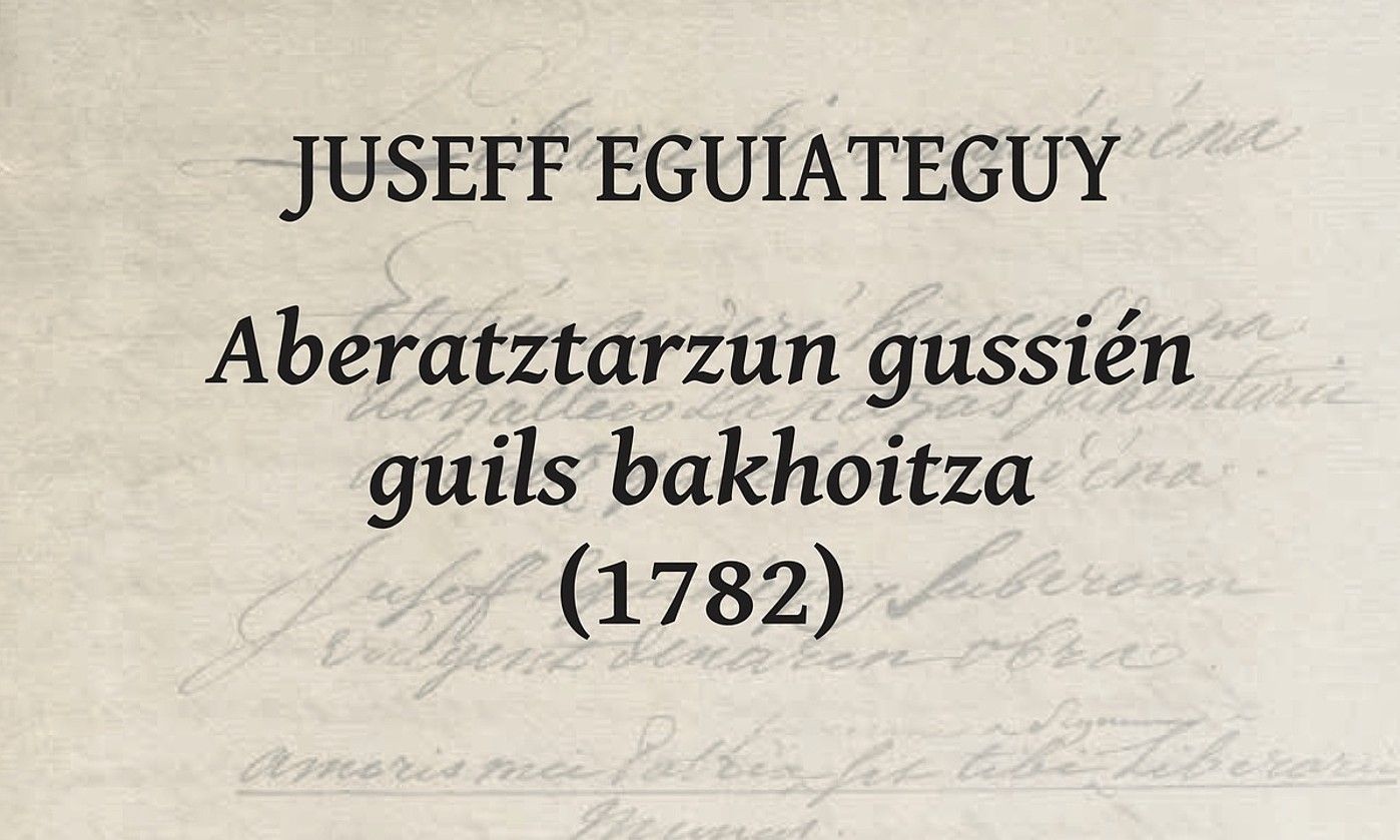 Txomin Peillen euskaltzainari egin nahi izan diote omenaldia alearekin. 'EGAN' ALDIZKARIA.